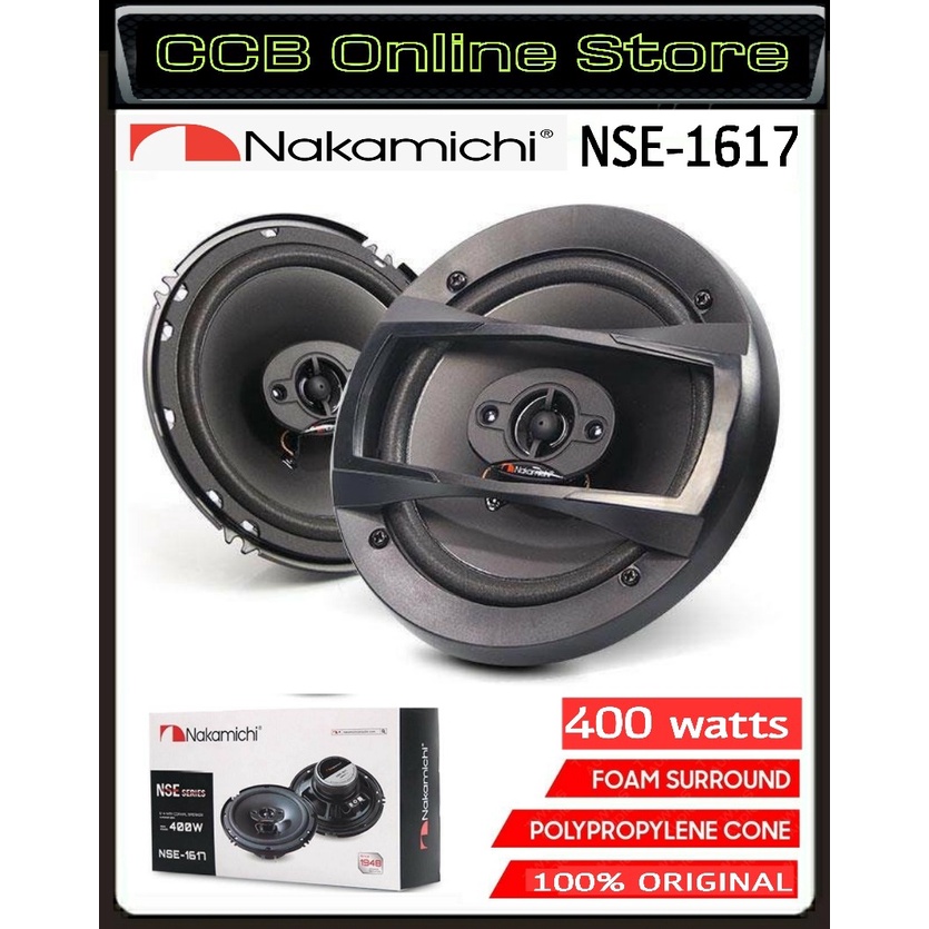 Nakamichi NSE1617 4-Way 400W / NSE1618 6.5'' (16.5cm) 2-way 200W 2-Way ...