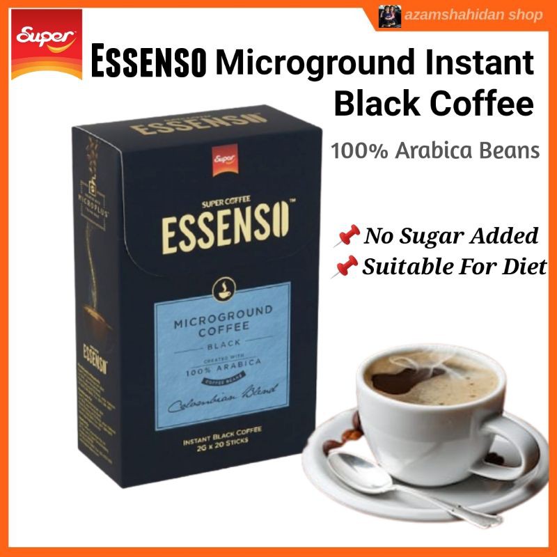 [Ready Stock] ESSENSO Microground Black Coffee Colombian Blend 2g x 20