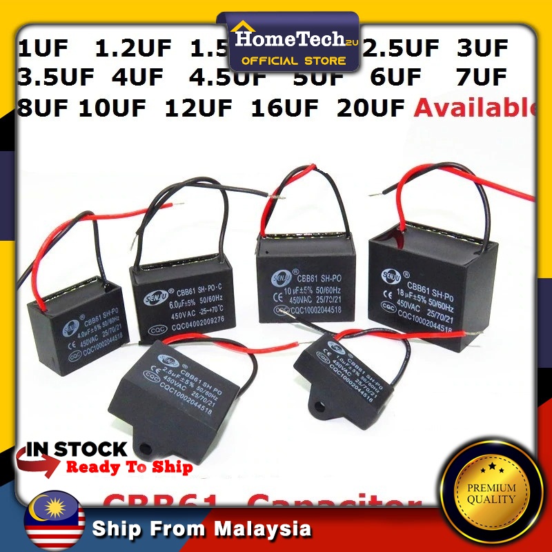 Fan Capasitor kapasitor kipas siling Motor Fan Capacitor CBB61 1/1.2/1