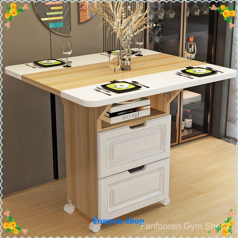 Folding Dining Table Multi-Function Household Small-Sized Movable ...