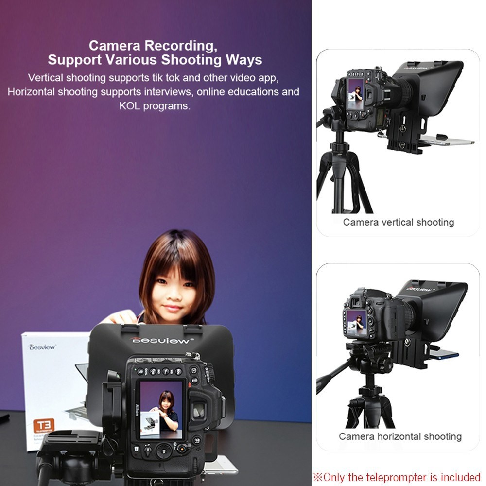 Besview Desview T3 Teleprompter for 11 inch Smartphone/Tablet/DSLR ...