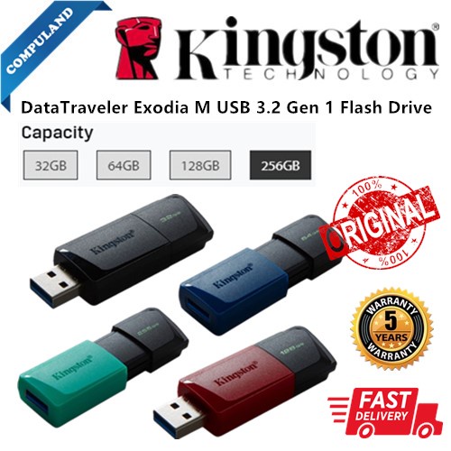 Kingston DataTraveler Exodia M USB 3.2 Gen 1 Flash Drive 5 Years