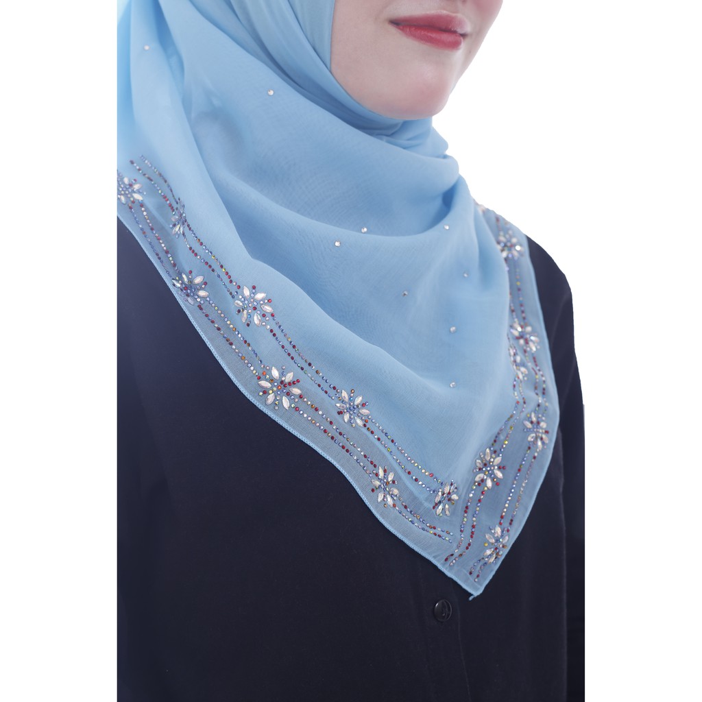 [HIDAYU PREMIUM] Bunga Cosmos Rainbow Tudung Bawal Cotton Batu Manik ...