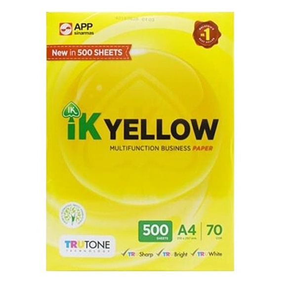 Ik Yellow A4 Copier Paper 70Gsm 450's / 500's | Shopee Malaysia