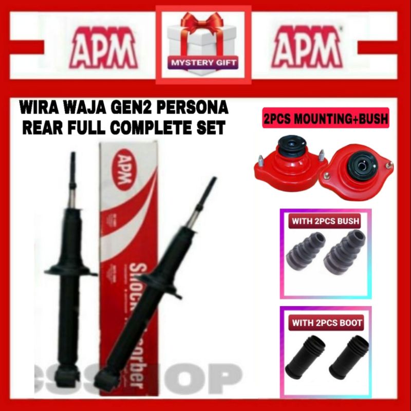 APM PROTON WIRA WAJA PERSONA ABSORBER REAR GAS NEW ORIGINAL APM