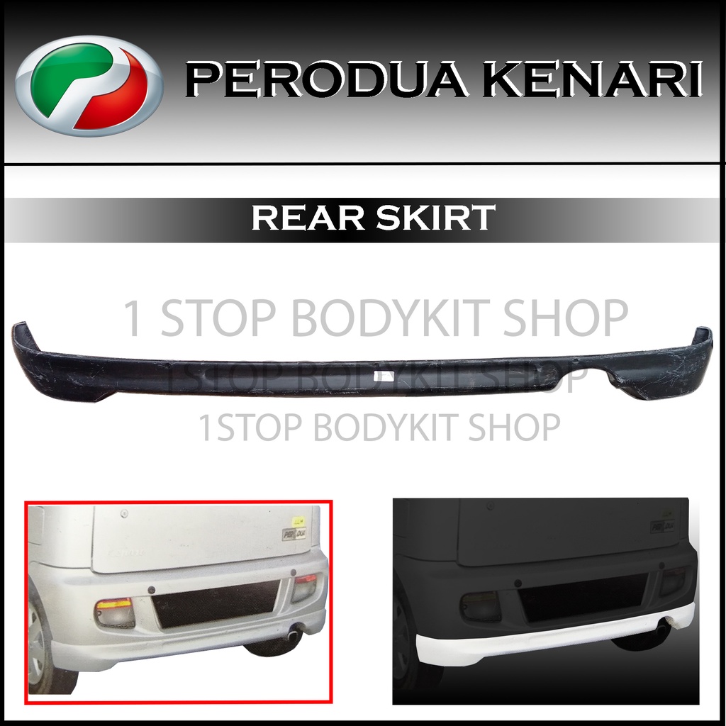 PERODUA KENARI REAR SKIRT (FIBERGLASS) SKIRT LIP BODYKIT | Shopee Malaysia