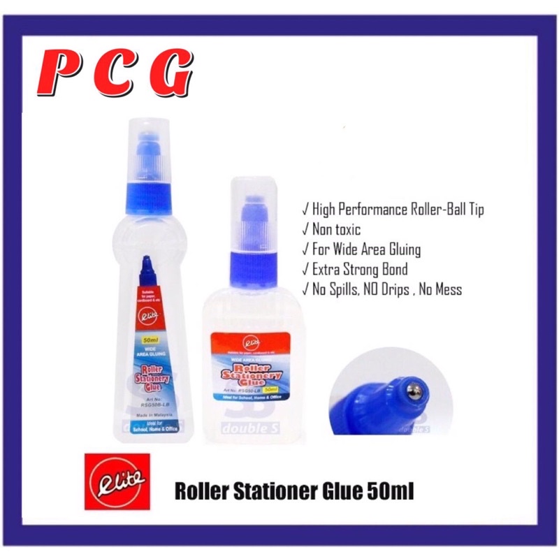 ELITE RSG50B-LB ROLLER STATIONERY GLUE 50ML