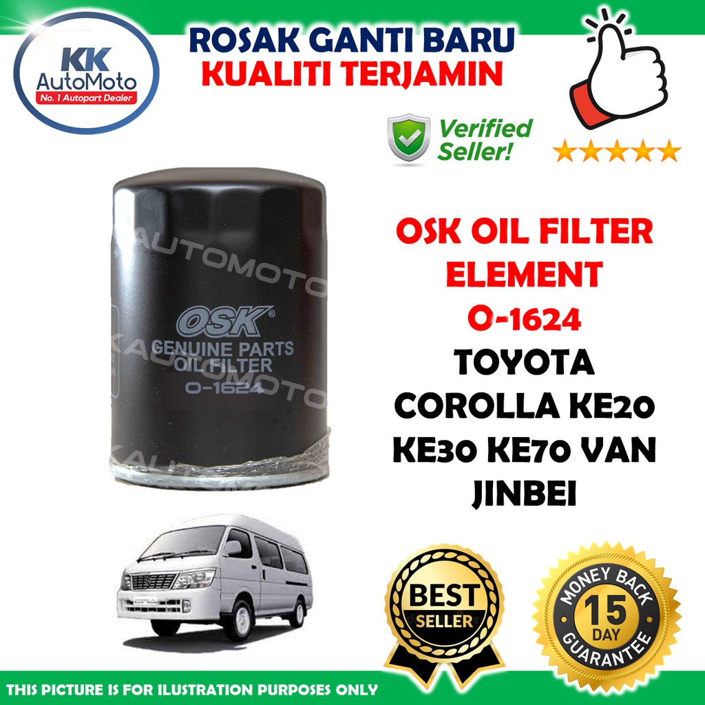 Toyota Corolla KE20 KE30 KE70 Van Jinbei - OSK Oil Filter Element ...