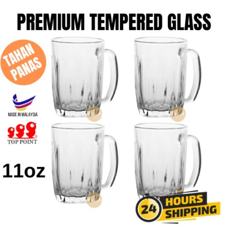 Star Fire 11oz/12oz Tempered Glass Mug Cawan Teh Tarik Mamak Kaca