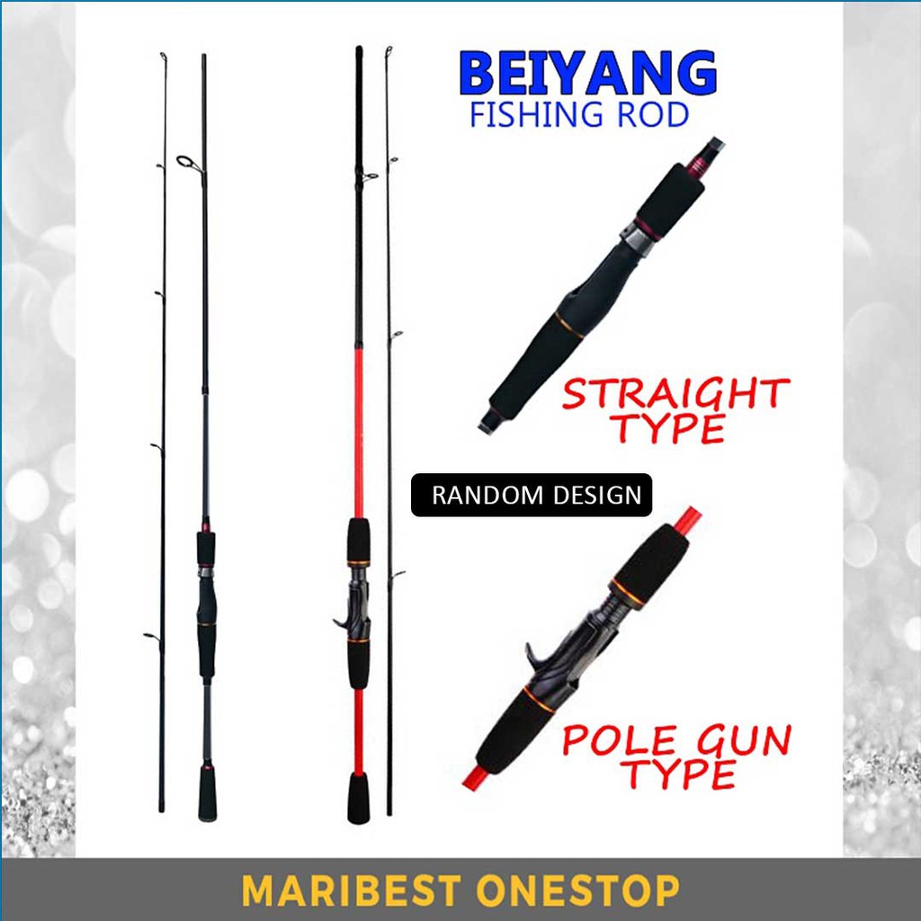 RANDOM DESIGN Lightweight 1.68M / 1.8M / 2.1M Pole Gun Type and Straight  Type Spinning Rod Casting Rod Fishing Rod