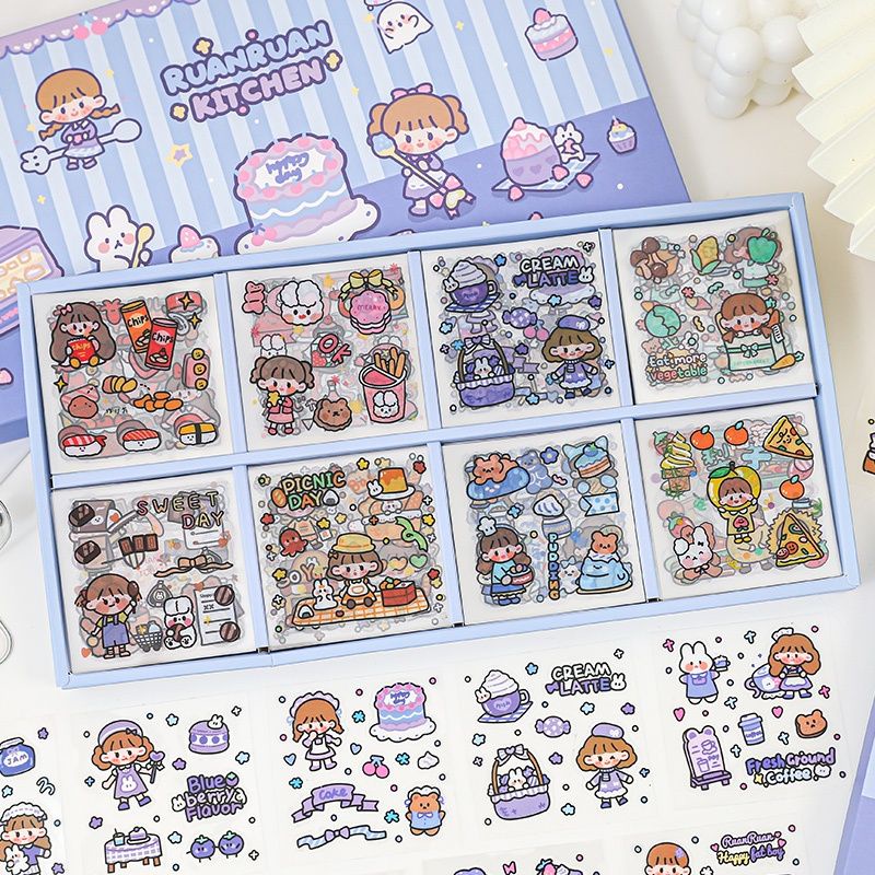 Hunam Sticker Telado Aesthetic Waterproof Ruan Theme Kitchen Sticker ...