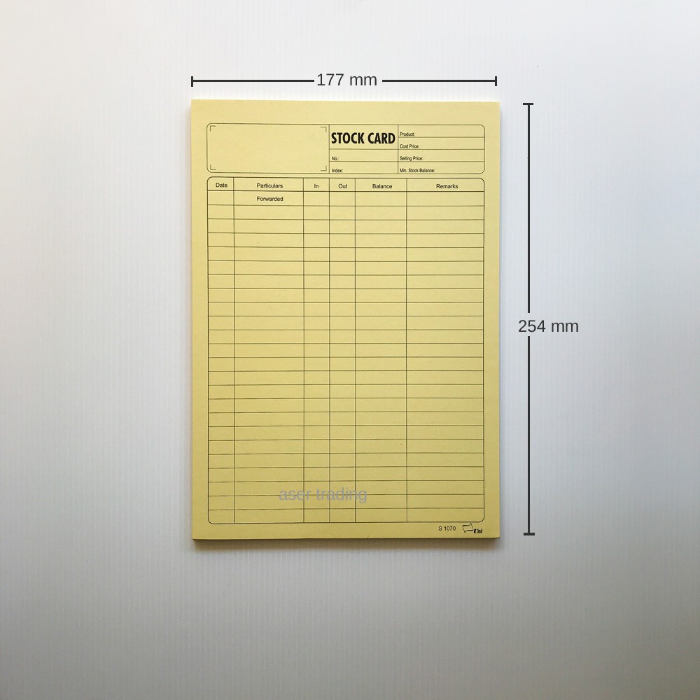 STOCK CARD 7 x 10 inch (20pcs) / KAD STOK | Shopee Malaysia