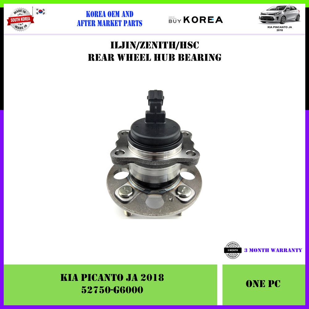 Kia Picanto JA 2018 Rear Korea Aftermarket Wheel Hub Bearing 1pc (52750