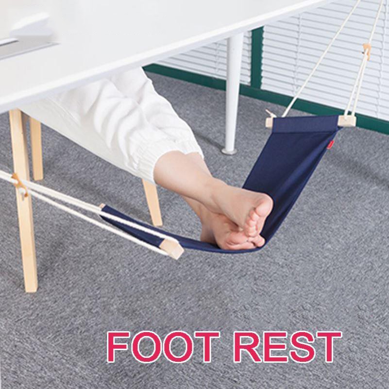 [Free Shipping] Foot Rest Stand Desk Feet Hammock, Orange Mini Office Foot Swing Hammock Lazy