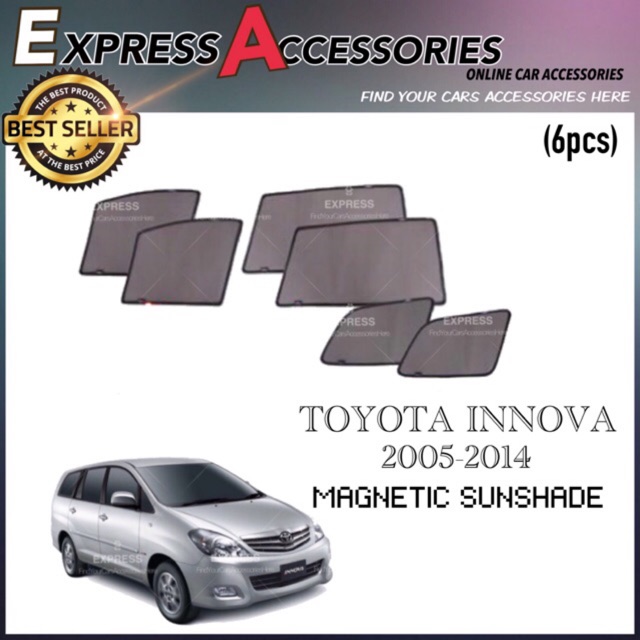 Toyota Innova 2005 - 2015 Magnetic Sunshade Magnet Sun Shade Sunshield ...