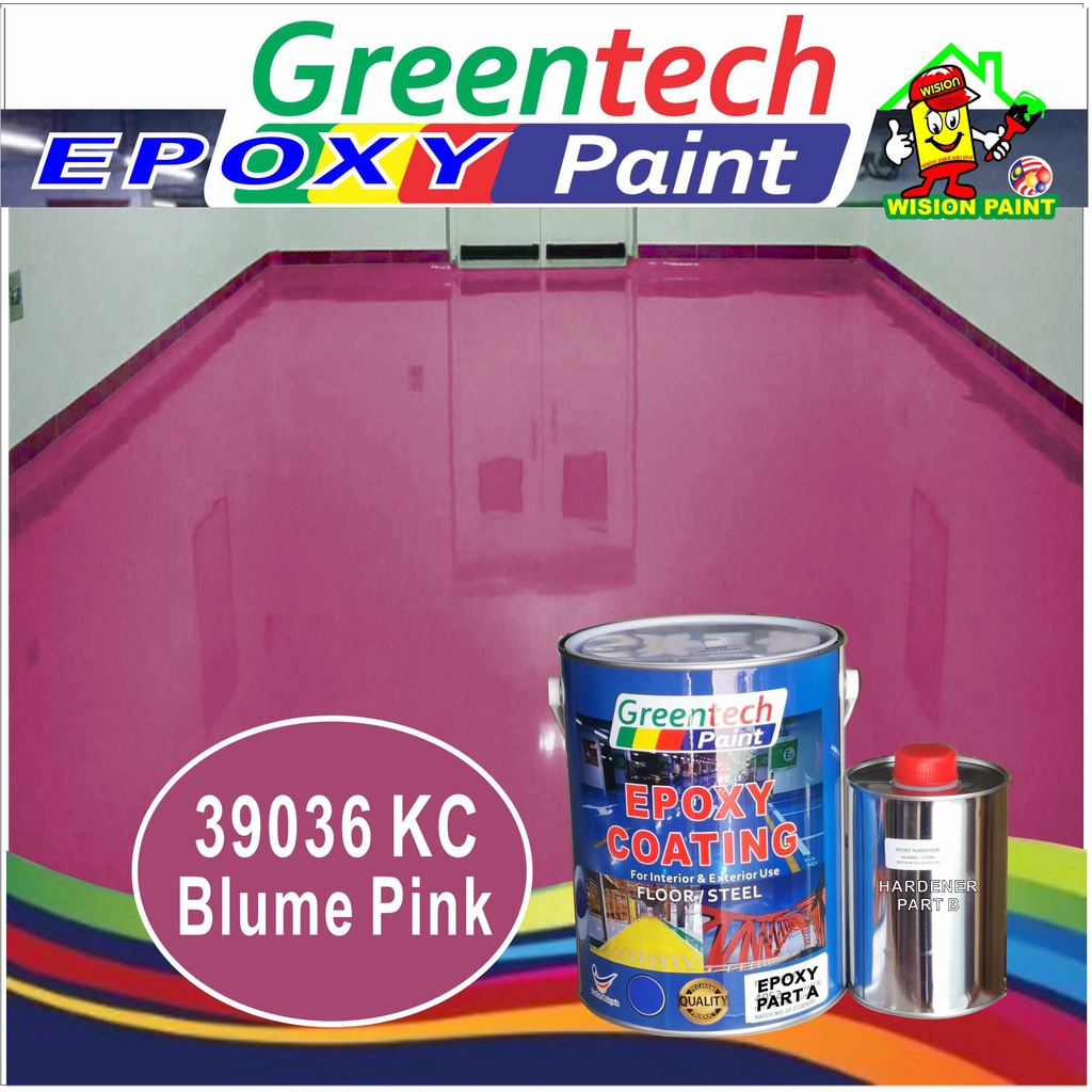 39036KC BLUME PINK ( 5L ) Epoxy Floor Paint Coating ( GREENTECH EPOXY ...