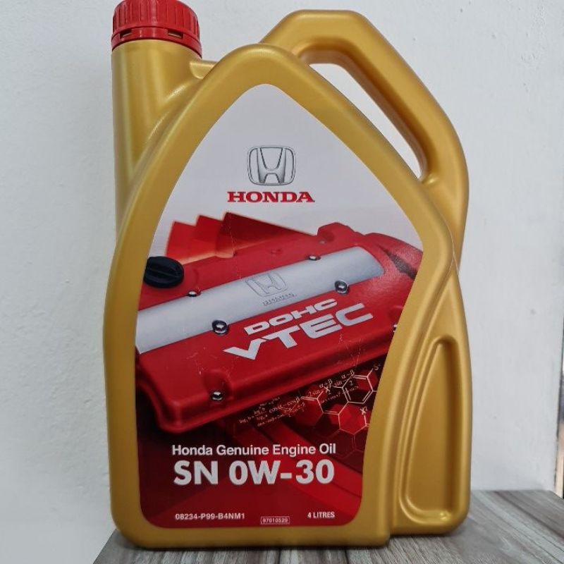 Honda Genuine 0W-30 API SN Engine Oil (4L) - Fully Synthetic | Shopee ...