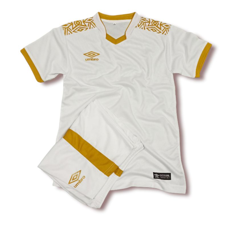 PUTIH Umbro CLASSIC WHITE GOLD WHITE GOLD FUTSAL JERSEY Suit Shopee Malaysia