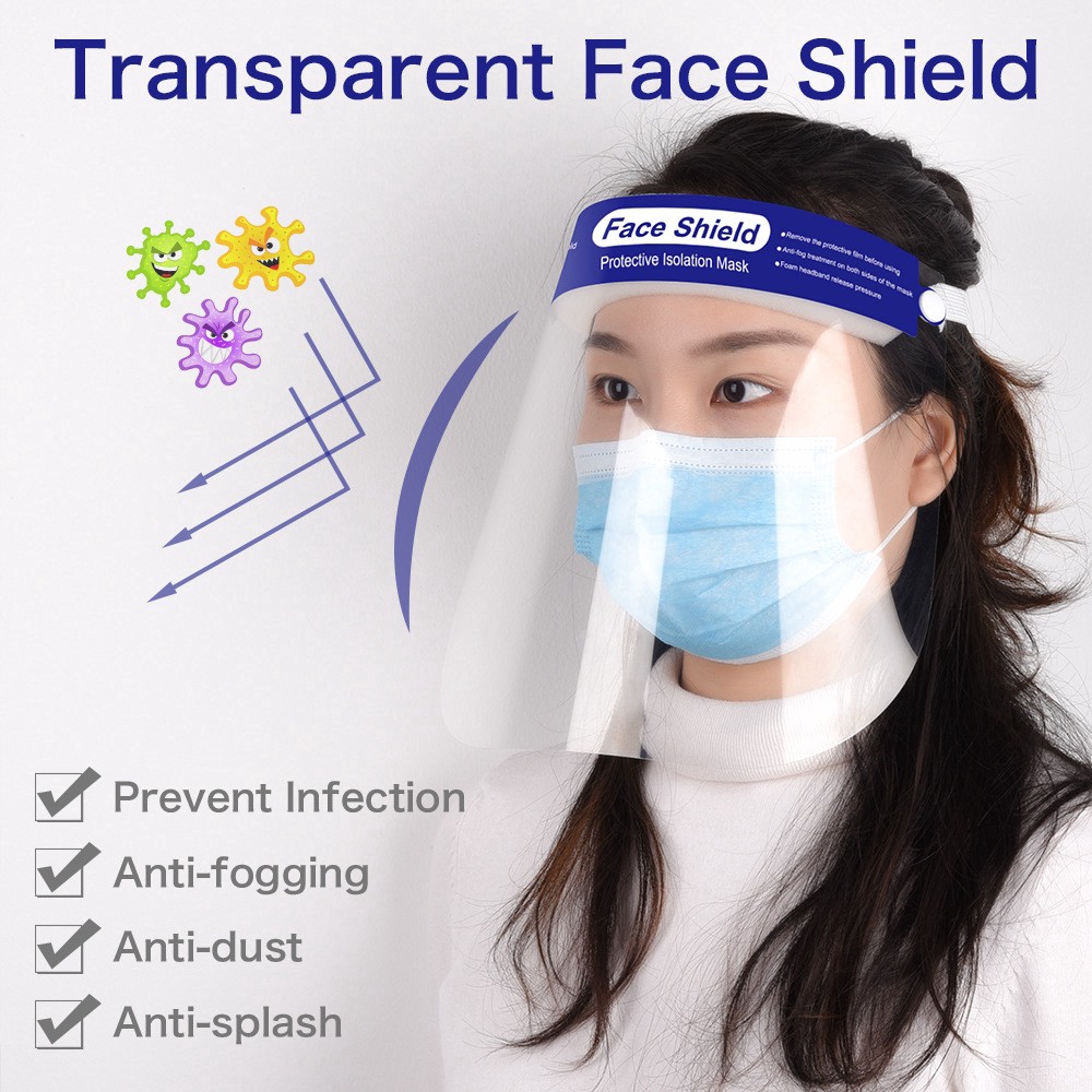 PVC Headmounted protective mask cover antifogging antidust