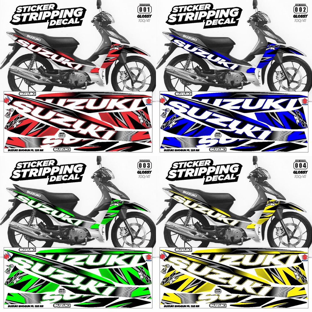 Suzuki Shogun FL125 RR Striping Decal Sticker Variation ARS01 GLOSSY ...