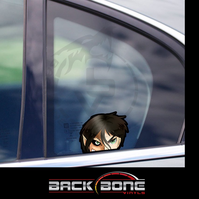 [READY STOCK] ATTACK ON TITAN Anime Peeker Car Sticker Hologram Cute ...