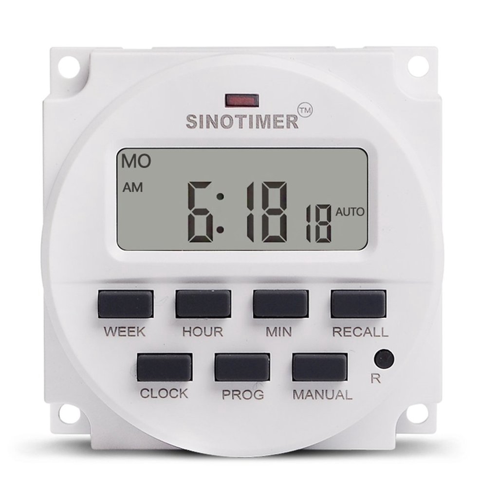 SINOTIMER TM618N-2 220V Programmable Timer Switch with Countdown Time ...
