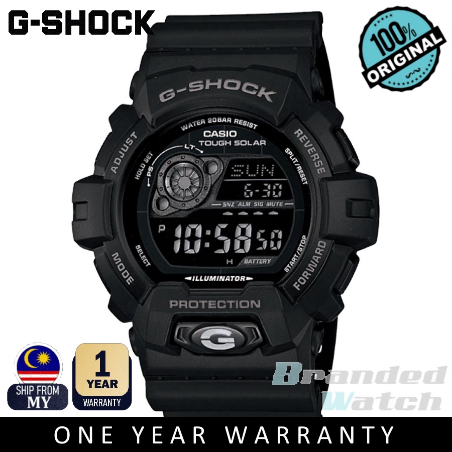 Casio G Shock GR 8900A 1D Men s Digital Tough Solar Full Black Out Resin Watch watch for man GR8900A 1D GR8900A Shopee Malaysia