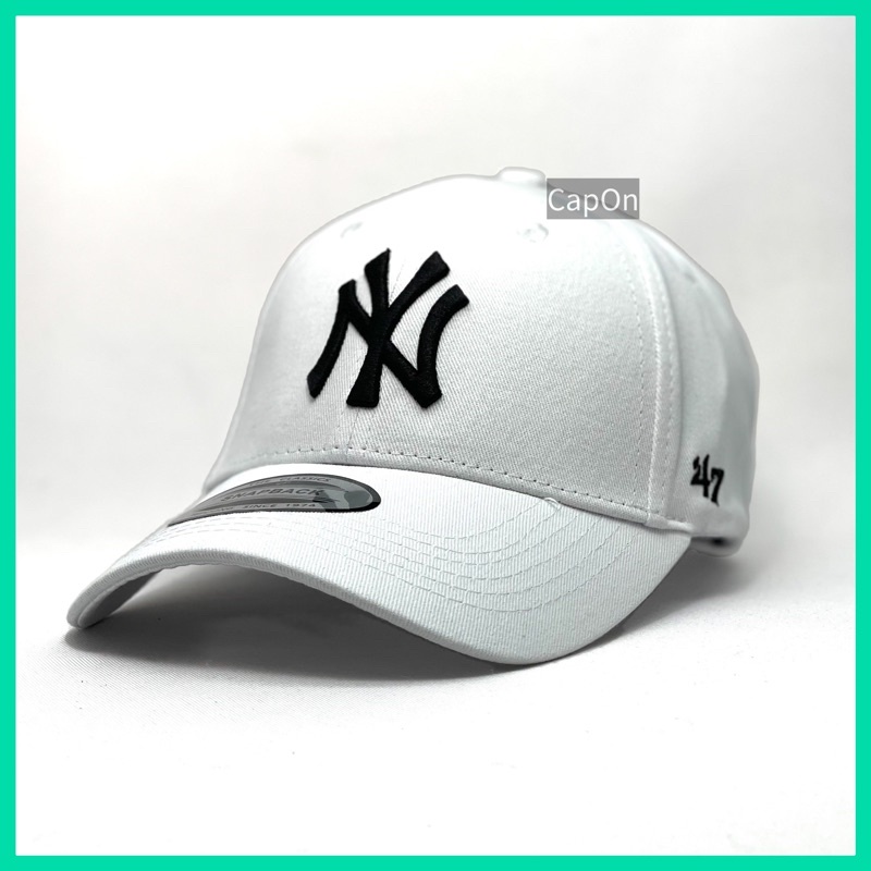 NY New York Yankee White / Black Logo Baseball Cap | Shopee Malaysia