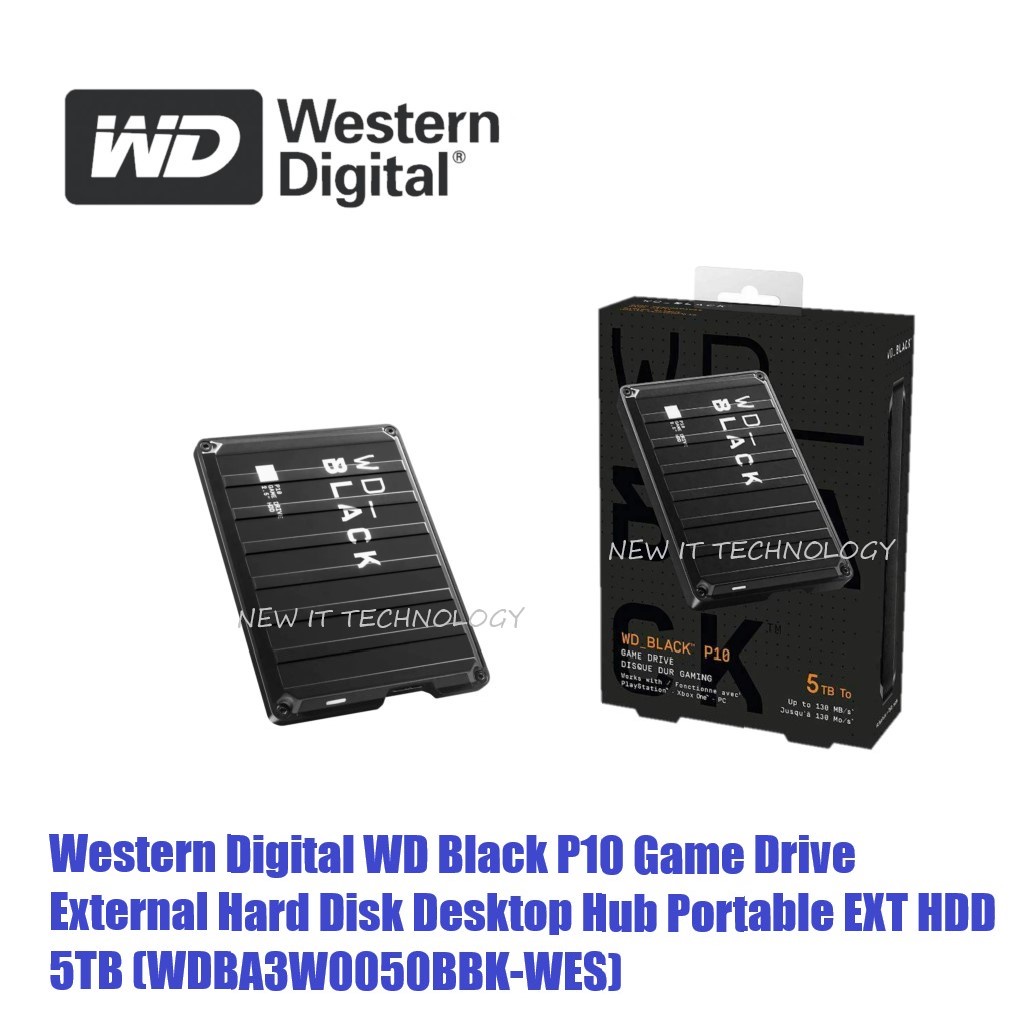 Western Digital WD Black P10 Game Drive External Hard Disk Desktop Hub
