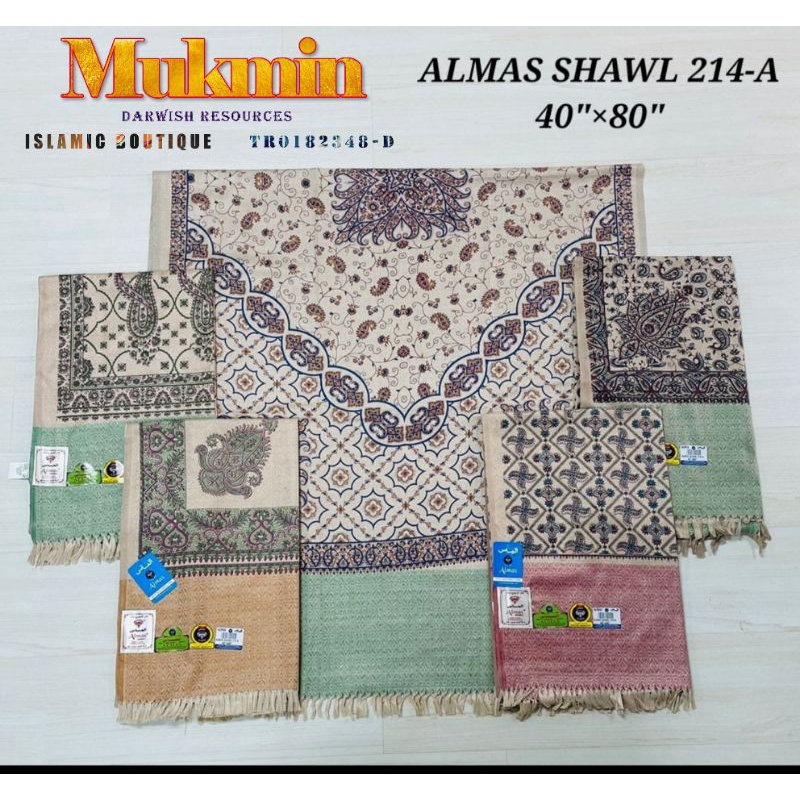 Rida Tebal Kombinasi Warna Almas Kain Corak Printed 214-A | Shopee Malaysia