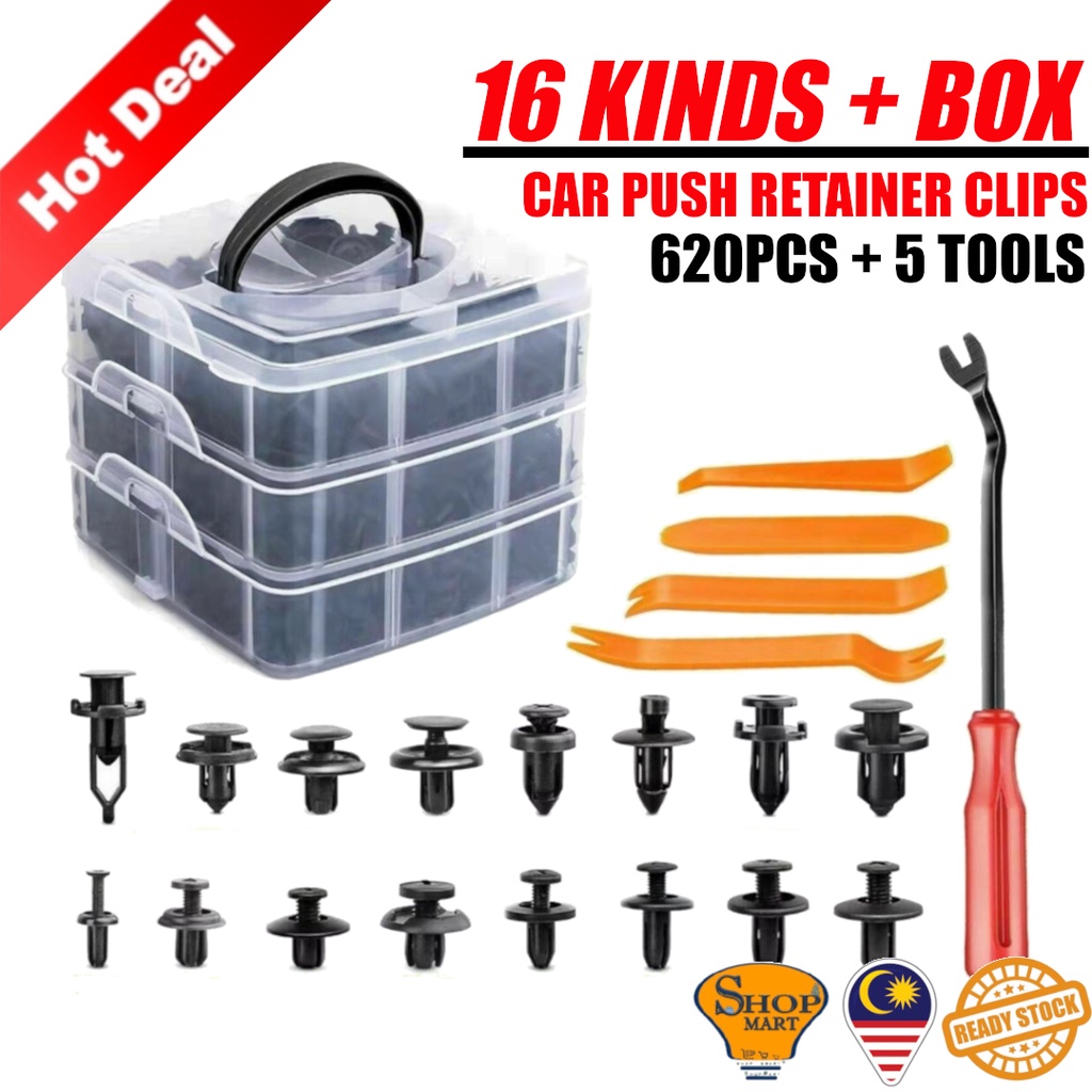 Car Retainer Fastener Clip Door Panel Bumper Clips Rivet Tool (620pcs ...