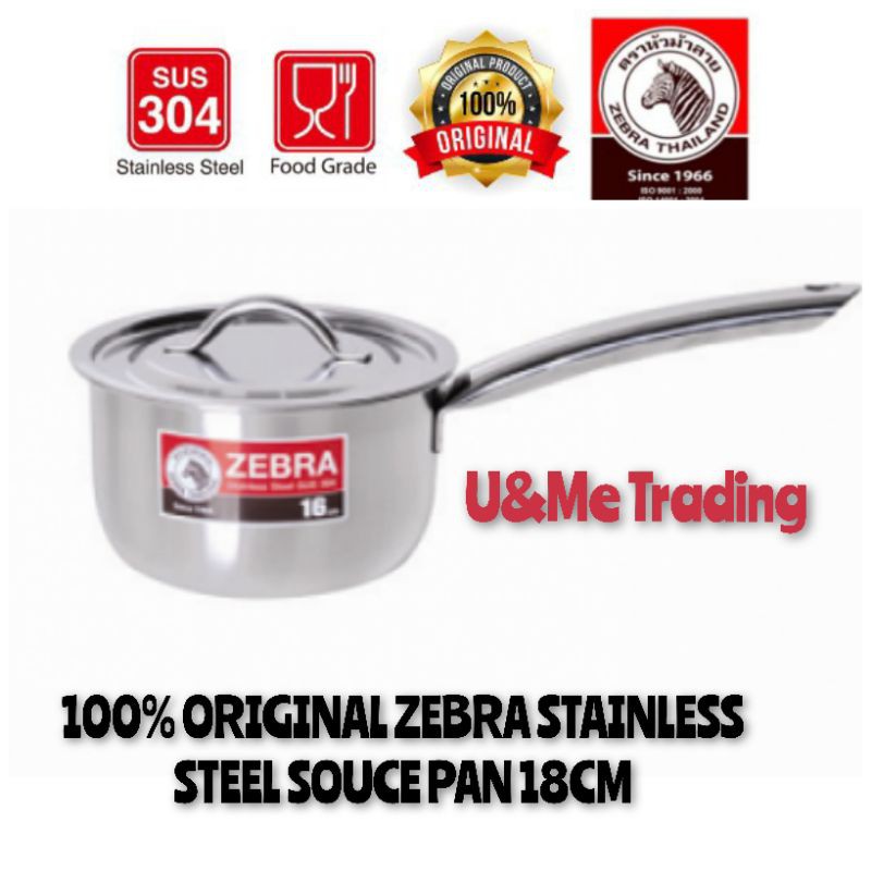 (100 Original) Zebra Thailand Stainless Steel Sauce Pan 18cm Shopee