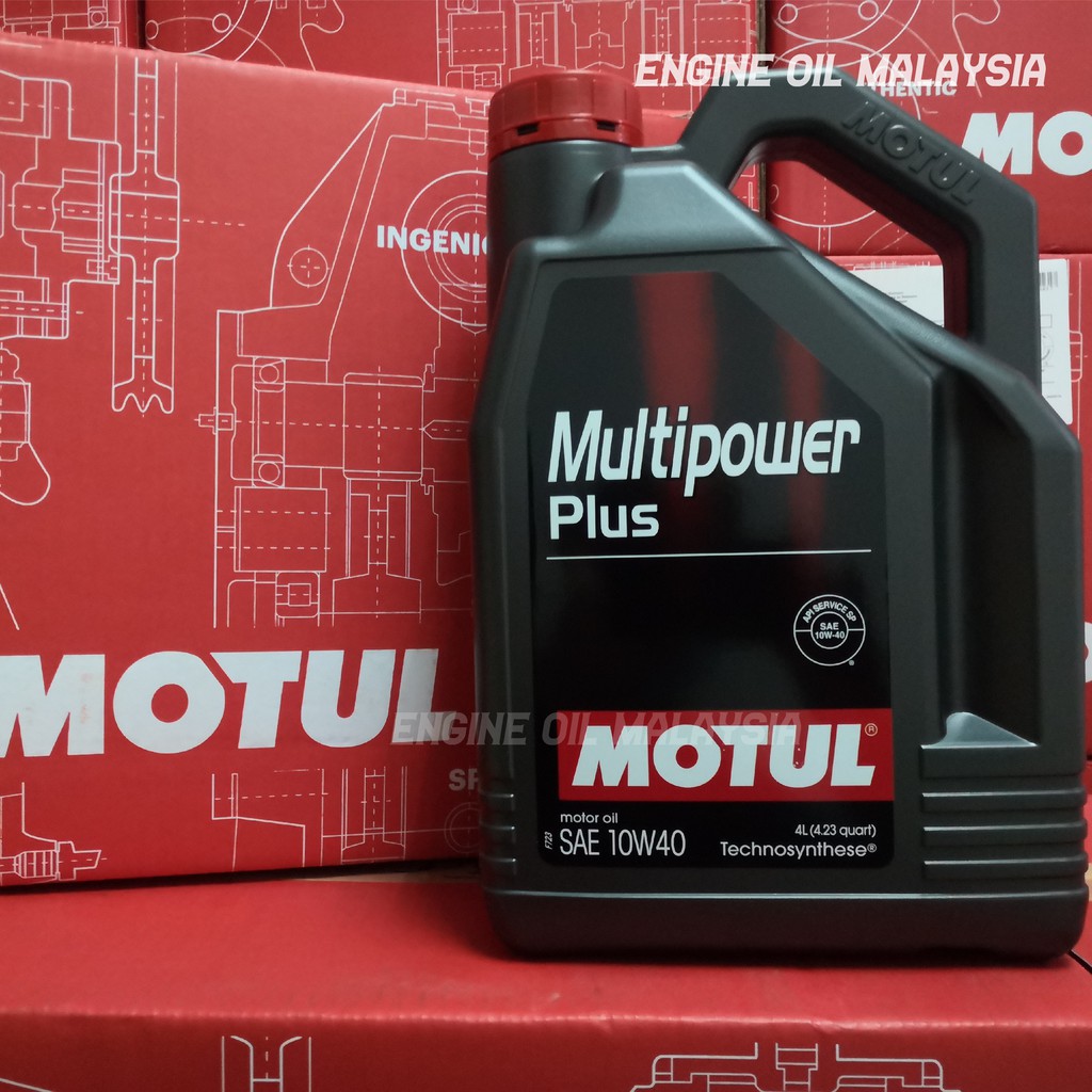 10W-40 MOTUL Multipower Plus Technosynthese Gasoline & Diesel Engine ...
