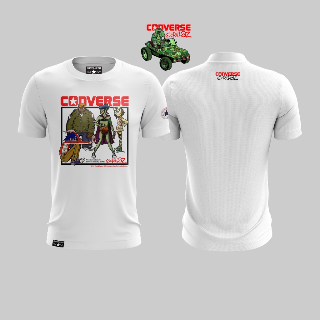 CONVERSE X GORILLAZ Graphic Tee Custom Design XS 5XL Shopee Malaysia