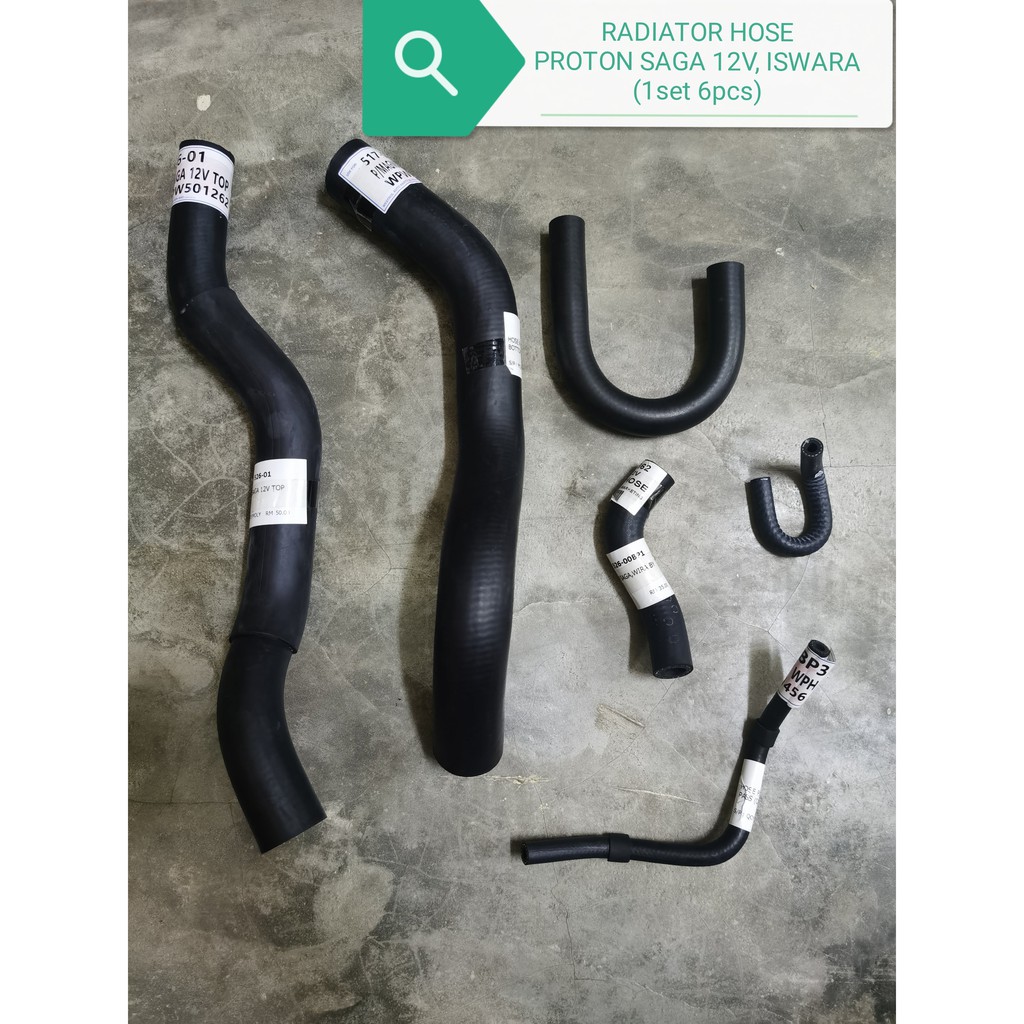 RADIATOR HOSE PROTON SAGA 12V, ISWARA SET [1SET 6PCS] | Shopee Malaysia