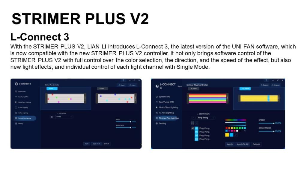 Lian Li L-Connect 3 ARGB Controller Strimer Plus & L-Wireless & UNI HUB ...