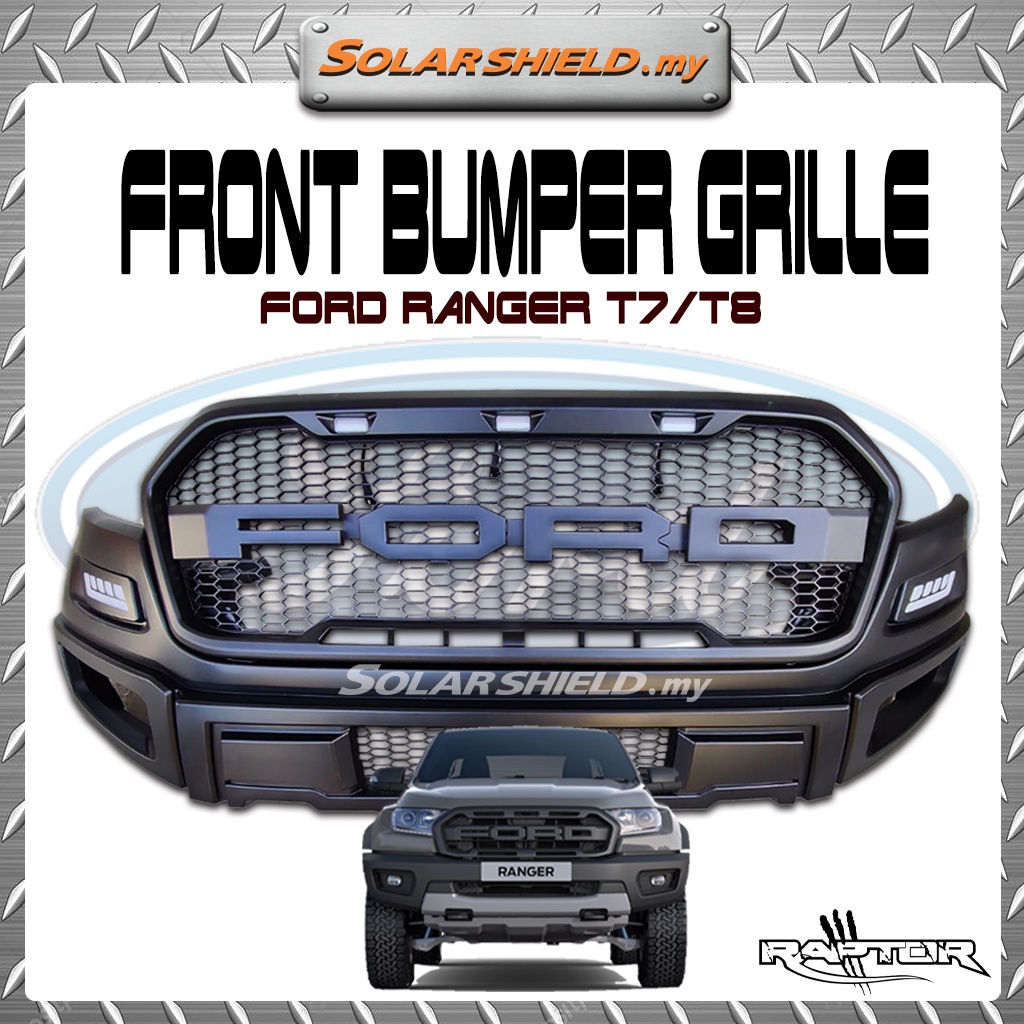 Ford Ranger T7/T8 2015-2020 Raptor Front Bumper Grille Grill | Shopee ...