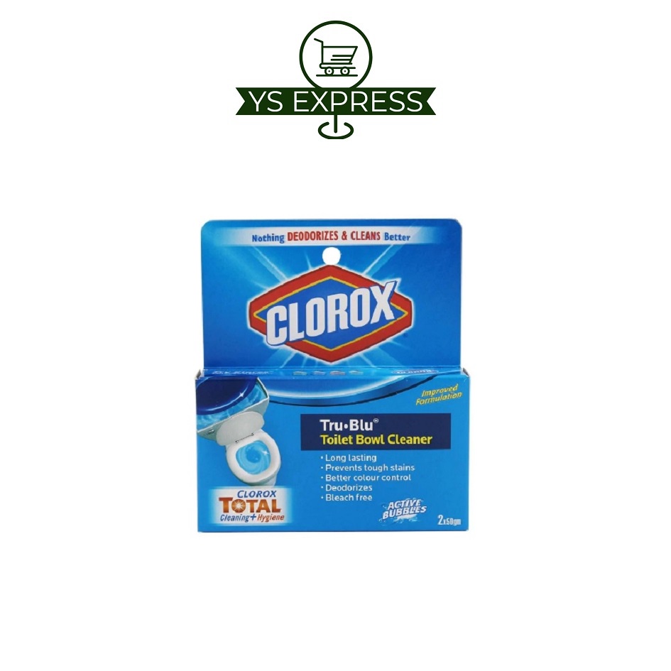 Clorox Tru Blu Toilet Bowl Cleaner 2'S X 50G Shopee Malaysia