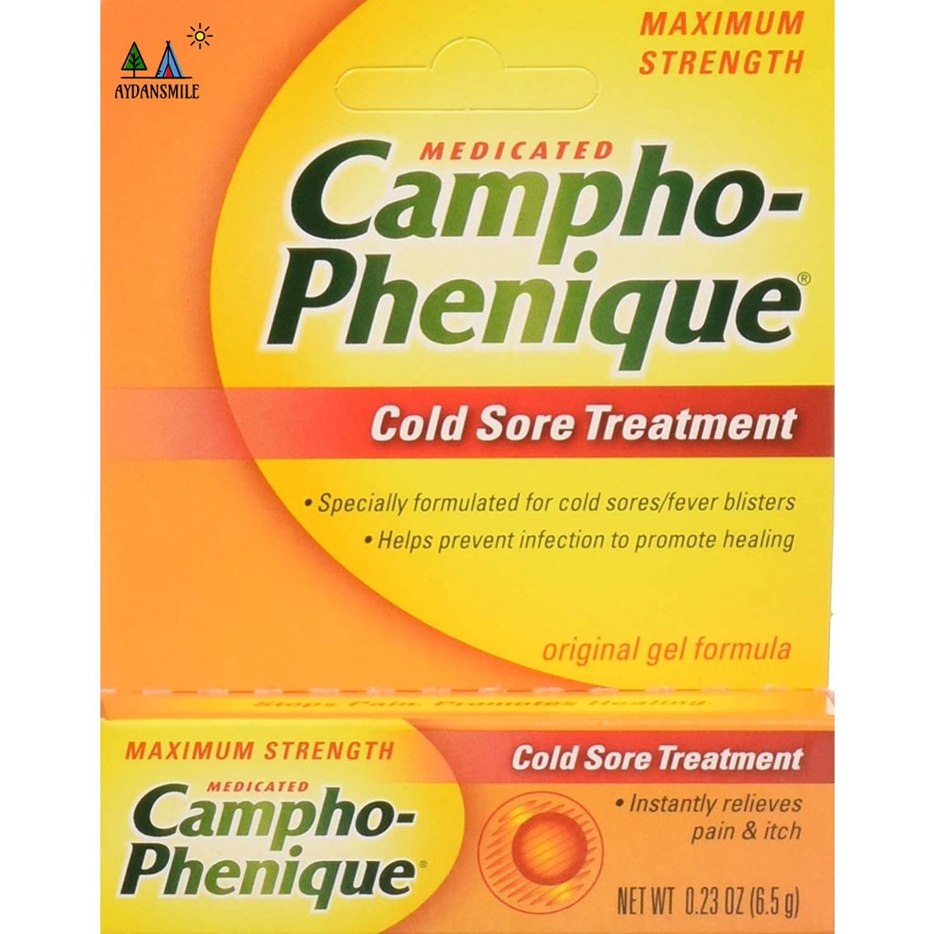 Campho-Phenique Cold Sore Treatment, Maximum Strength, Original Gel ...