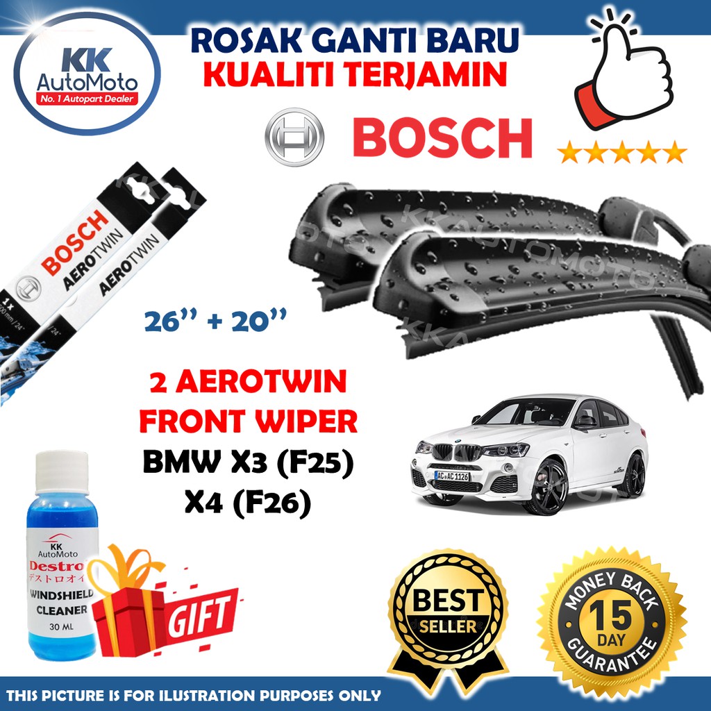 BOSCH AEROTWIN Plus BMW X3 ( F25 ) / X4 ( F26 ) Wiper Blade AP26U