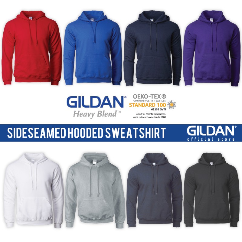 GILDAN Heavy Blend Unisex Sideseamed Adult Hooded Sweatshirt Pouch ...