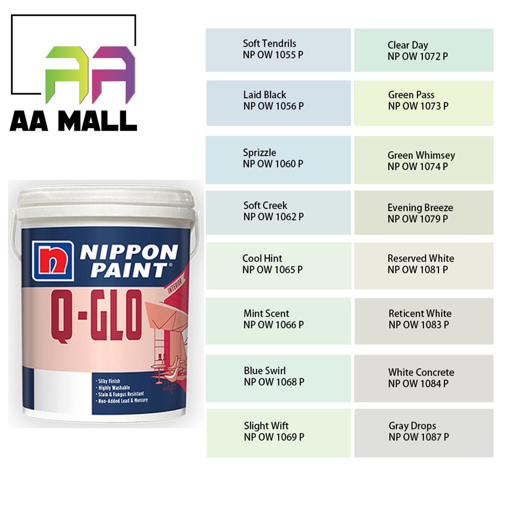 (10551087) 1L Nippon Paint Interior QGlo Timeless OffWhites Shopee