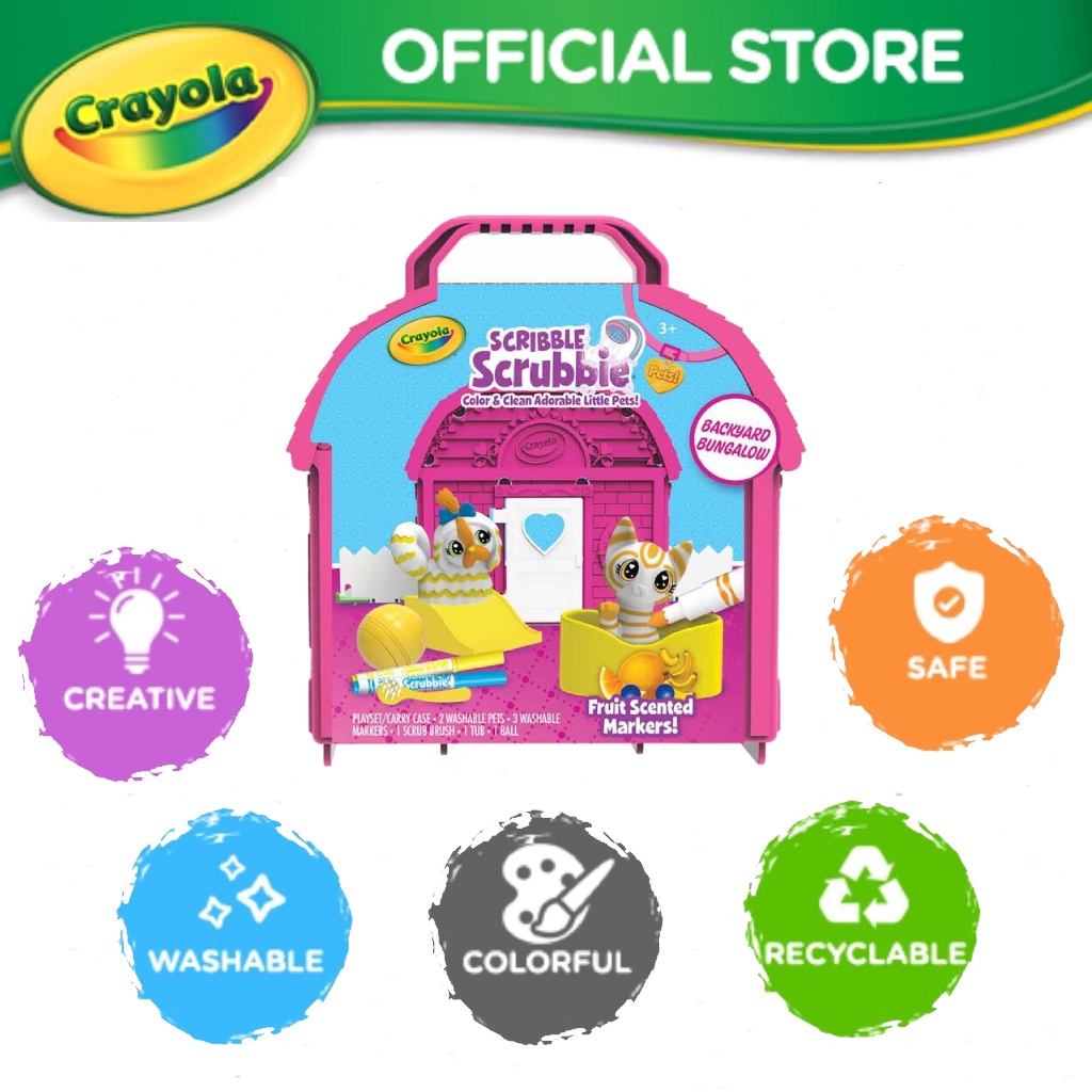 Crayola Scribble Scrubbie Pets Backyard Bungalow Playset