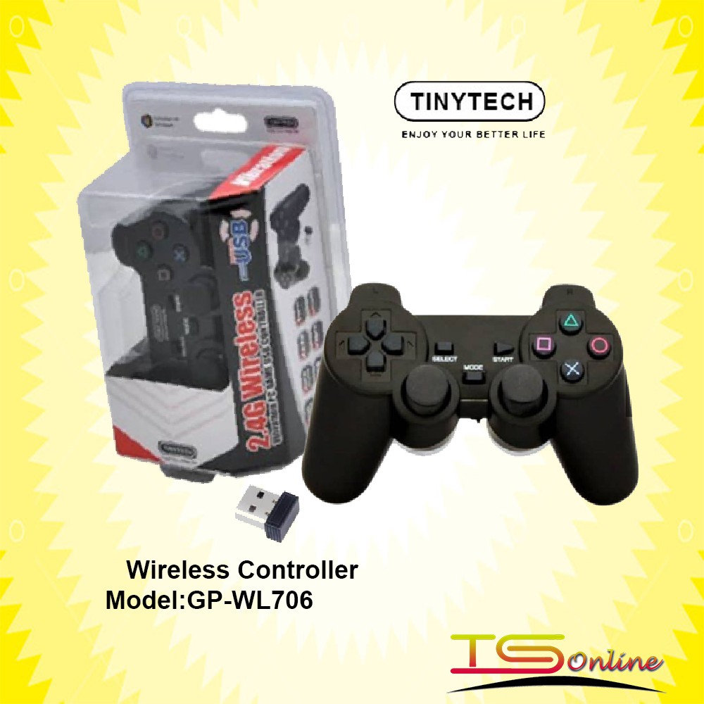 Tinytech GP-WL706 2.4GHz Wireless PC Game USB Joystick Controller For ...