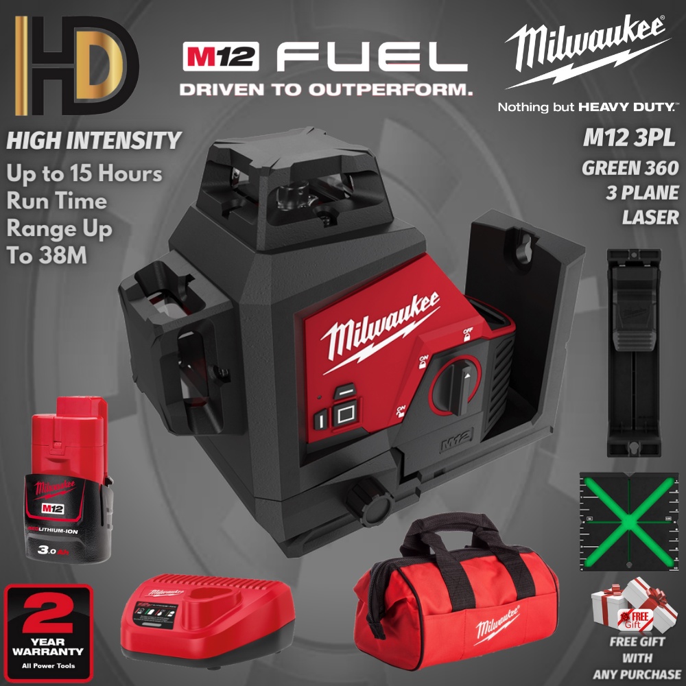 Milwaukee 3 plane online laser