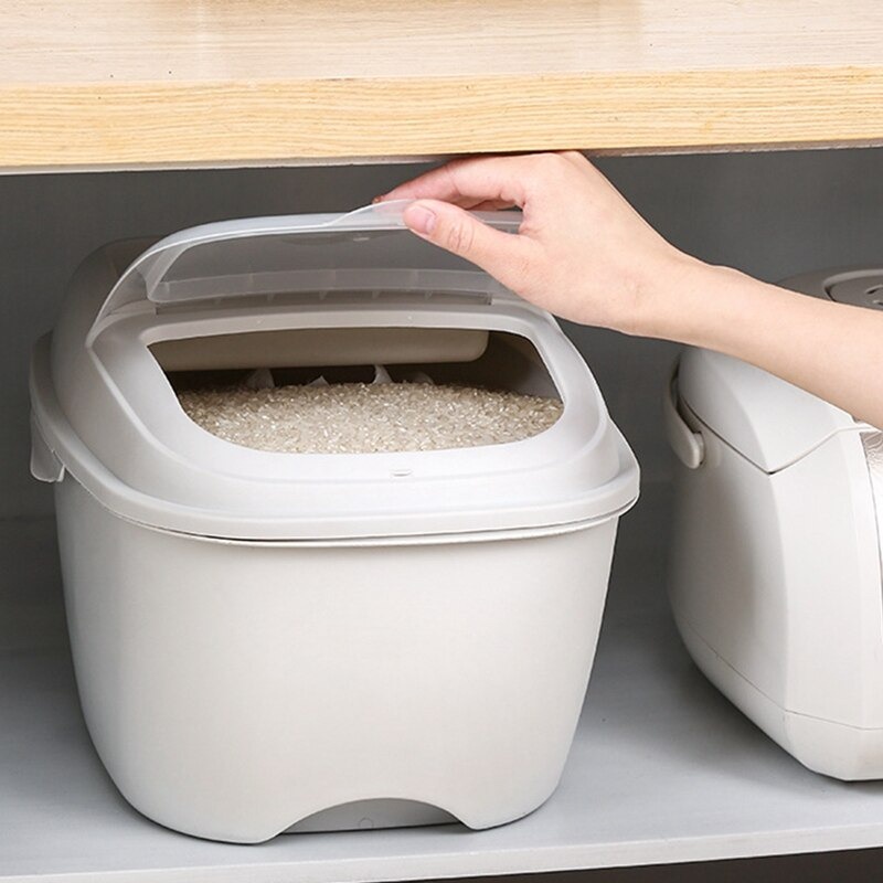 Airtight Rice dispenser rice storage container with wheels 10KG Kotak  Simpanan Beras