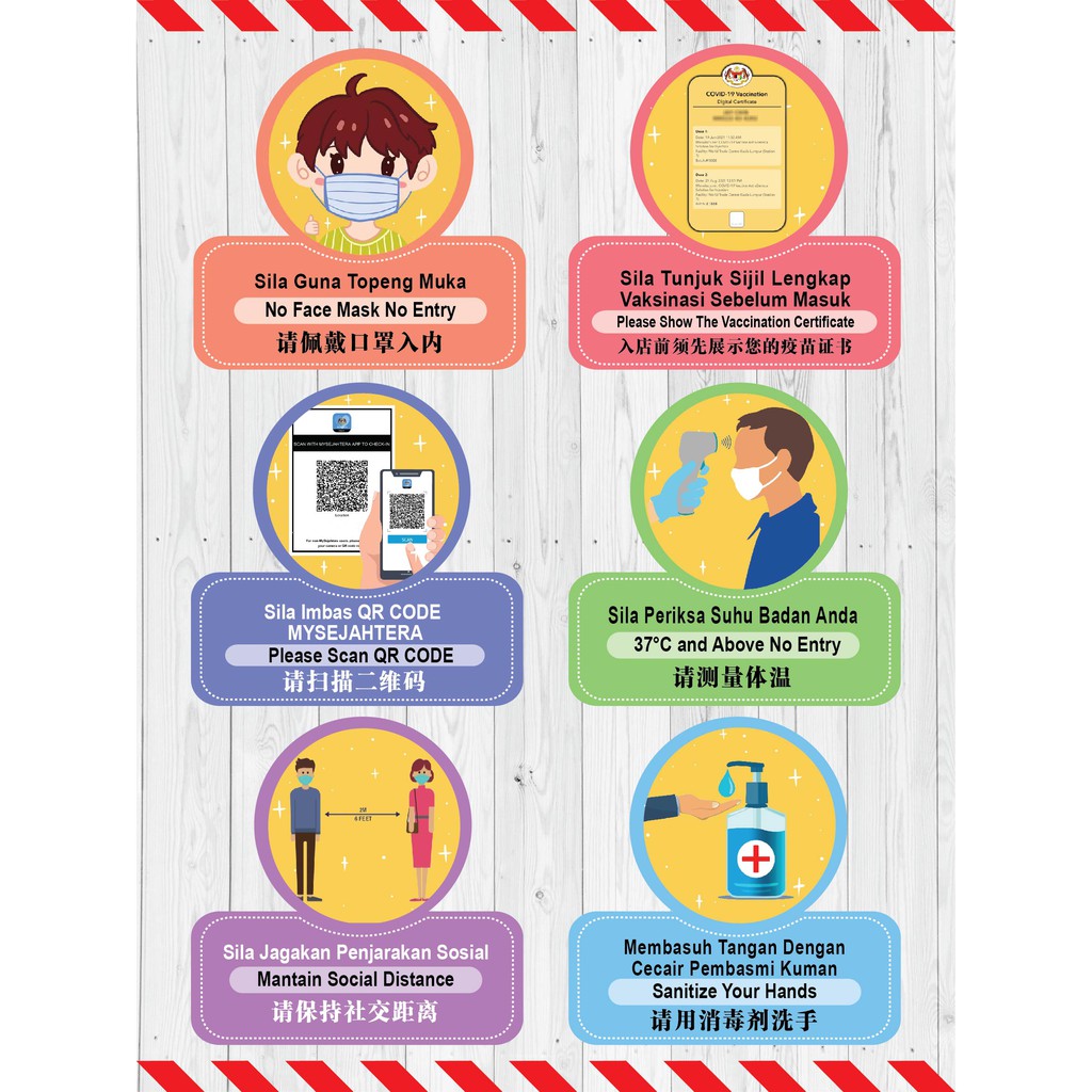 SOP Awareness PVC Sticker | Shopee Malaysia