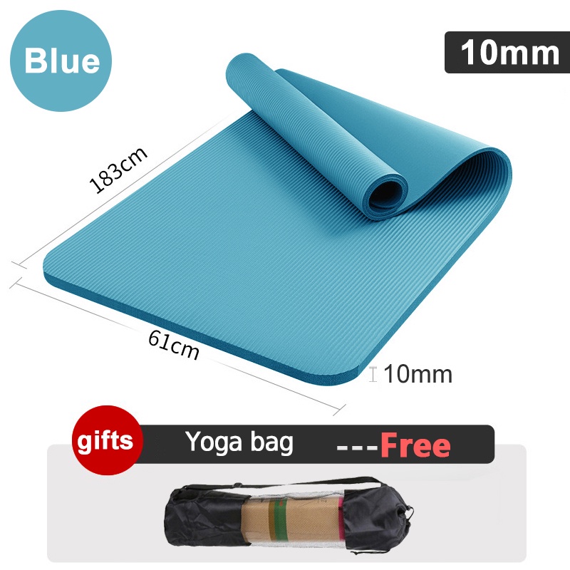 10/15MM YOGA MAT NBR Non-Slip YOGA MAT EXTRA THICK Mat Aerobic Home ...