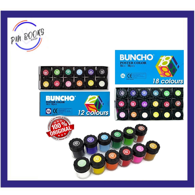 Buncho Poster Color (12 Color/Box)