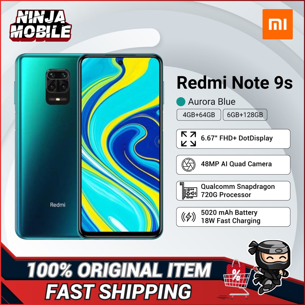 Xiaomi Redmi Note 9s (4GB+64GB)(6GB+128GB) 1 Year Warranty By Mi